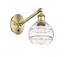  317-1W-AB-G556-6CL - Rochester - 1 Light - 6 inch - Antique Brass - Sconce