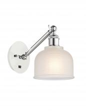 Innovations Lighting 317-1W-WPC-G411-LED - Dayton - 1 Light - 6 inch - White Polished Chrome - Adjustable Sconce