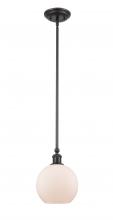  341-1S-BK-G121-8-LED - Concord - 1 Light - 8 inch - Matte Black - Mini Pendant