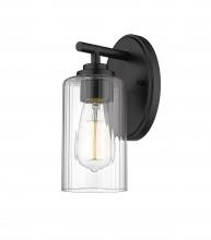  353-1W-BK-CL-LED - Ice - 1 Light - 5 inch - Matte Black - Bath Vanity Light