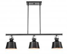 Innovations Lighting 370-3I-BK-M-LED - Provin - 3 Light - 36 inch - Matte Black - Cord hung - Island Light