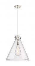 Innovations Lighting 410-1PL-PN-G411-18CL - Newton Cone - 1 Light - 18 inch - Polished Nickel - Cord hung - Pendant