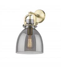  410-1W-BB-G412-8SM - Newton Bell - 1 Light - 8 inch - Brushed Brass - Sconce