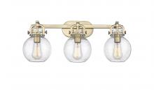 Innovations Lighting 410-3W-BB-G410-7SDY - Newton Sphere - 3 Light - 27 inch - Brushed Brass - Bath Vanity Light