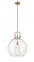  411-1SL-BB-G410-16CL - Newton Sphere - 1 Light - 16 inch - Brushed Brass - Pendant