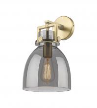  411-1W-BB-G412-8SM - Newton Bell - 1 Light - 8 inch - Brushed Brass - Sconce