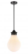 Innovations Lighting 414-1S-BK-G4141-10-LED - Genesis - 1 Light - 10 inch - Matte Black - Cord hung - Mini Pendant