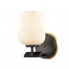  420-1W-BSG-W-LED - Remy - 1 Light - 5 inch - Black Satin Gold - Bath Vanity Light