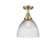 Innovations Lighting 447-1C-AB-G222-LED - Seneca Falls - 1 Light - 10 inch - Antique Brass - Flush Mount