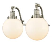  515-2W-SN-G201-8 - Beacon - 2 Light - 18 inch - Brushed Satin Nickel - Bath Vanity Light