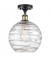 Innovations Lighting 516-1C-BAB-G1213-10 - Athens Deco Swirl - 1 Light - 10 inch - Black Antique Brass - Semi-Flush Mount