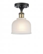 Innovations Lighting 516-1C-BAB-G411-LED - Dayton - 1 Light - 6 inch - Black Antique Brass - Semi-Flush Mount