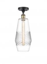 Innovations Lighting 516-1C-BAB-G682-7-LED - Windham - 1 Light - 7 inch - Black Antique Brass - Semi-Flush Mount