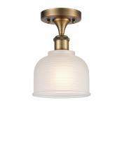 Innovations Lighting 516-1C-BB-G411-LED - Dayton - 1 Light - 6 inch - Brushed Brass - Semi-Flush Mount