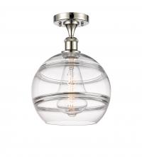 Innovations Lighting 516-1C-PN-G556-10CL - Rochester - 1 Light - 10 inch - Polished Nickel - Semi-Flush Mount