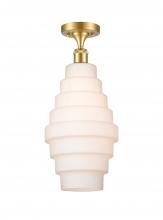 Innovations Lighting 516-1C-SG-G671-8-LED - Cascade - 1 Light - 8 inch - Satin Gold - Semi-Flush Mount