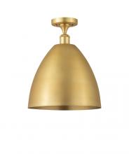  516-1C-SG-MBD-12-SG-LED - Bristol - 1 Light - 12 inch - Satin Gold - Semi-Flush Mount