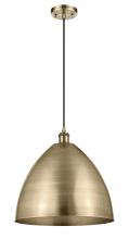  516-1P-AB-MBD-16-AB - Bristol - 1 Light - 16 inch - Antique Brass - Cord hung - Mini Pendant