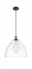 Innovations Lighting 516-1P-BAB-GBD-162 - Bristol - 1 Light - 16 inch - Black Antique Brass - Cord hung - Pendant