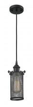  516-1P-BK-CE219-LED - Bleecker - 1 Light - 4 inch - Matte Black - Cord hung - Mini Pendant