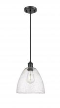  516-1P-BK-GBD-94 - Bristol - 1 Light - 9 inch - Matte Black - Cord hung - Mini Pendant