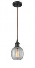  516-1P-OB-G104-LED - Belfast - 1 Light - 6 inch - Oil Rubbed Bronze - Cord hung - Mini Pendant