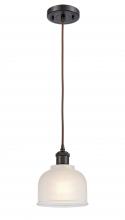 Innovations Lighting 516-1P-OB-G411-LED - Dayton - 1 Light - 6 inch - Oil Rubbed Bronze - Cord hung - Mini Pendant