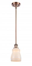  516-1S-AC-G391-LED - Ellery - 1 Light - 5 inch - Antique Copper - Mini Pendant