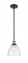 Innovations Lighting 516-1S-BAB-GBD-754 - Bristol - 1 Light - 8 inch - Black Antique Brass - Mini Pendant