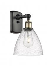 Innovations Lighting 516-1W-BAB-GBD-754 - Bristol - 1 Light - 8 inch - Black Antique Brass - Sconce