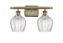  516-2W-AB-G462-6-LED - Norfolk - 2 Light - 16 inch - Antique Brass - Bath Vanity Light