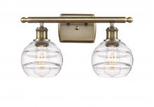  516-2W-AB-G556-6CL - Rochester - 2 Light - 16 inch - Antique Brass - Bath Vanity Light