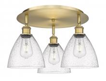 Innovations Lighting 516-3C-BB-GBD-754 - Bristol - 3 Light - 19 inch - Brushed Brass - Flush Mount