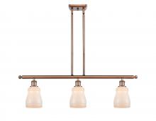  516-3I-AC-G391-LED - Ellery - 3 Light - 36 inch - Antique Copper - Cord hung - Island Light