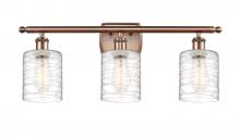 Innovations Lighting 516-3W-AC-G1113 - Cobbleskill - 3 Light - 25 inch - Antique Copper - Bath Vanity Light