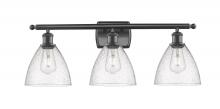 Innovations Lighting 516-3W-BK-GBD-754 - Bristol - 3 Light - 28 inch - Matte Black - Bath Vanity Light