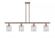 Innovations Lighting 516-4I-AC-G112 - Cobbleskill - 4 Light - 48 inch - Antique Copper - Cord hung - Island Light