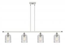  516-4I-WPC-G112C-5CL - Cobbleskill - 4 Light - 48 inch - White Polished Chrome - Cord hung - Island Light