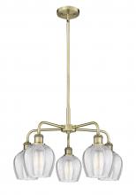  516-5CR-AB-G462-6 - Norfolk - 5 Light - 24 inch - Antique Brass - Chandelier