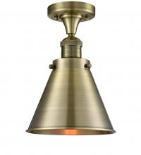  517-1CH-AB-M13-AB-LED - Appalachian - 1 Light - 8 inch - Antique Brass - Semi-Flush Mount