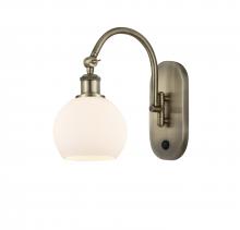  518-1W-AB-G121-6-LED - Athens - 1 Light - 6 inch - Antique Brass - Sconce