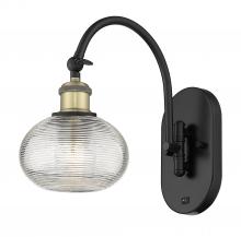  518-1W-BAB-G555-6CL - Ithaca - 1 Light - 6 inch - Black Antique Brass - Sconce