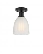  616-1F-BK-G441 - Brookfield - 1 Light - 6 inch - Matte Black - Semi-Flush Mount