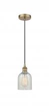  616-1P-AB-G2511-LED - Caledonia - 1 Light - 5 inch - Antique Brass - Cord hung - Mini Pendant