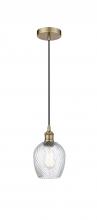  616-1P-AB-G292-LED - Salina - 1 Light - 6 inch - Antique Brass - Cord hung - Mini Pendant