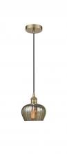  616-1P-AB-G96 - Fenton - 1 Light - 7 inch - Antique Brass - Mini Pendant