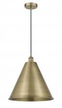  616-1P-AB-MBC-16-AB-LED - Berkshire - 1 Light - 16 inch - Antique Brass - Cord hung - Mini Pendant