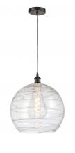 Innovations Lighting 616-1P-OB-G1213-14 - Athens Deco Swirl - 1 Light - 14 inch - Oil Rubbed Bronze - Cord hung - Pendant