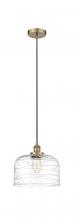  616-1PH-AB-G713-L-LED - Bell - 1 Light - 12 inch - Antique Brass - Cord hung - Mini Pendant