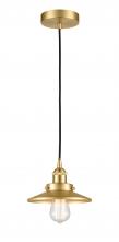  616-1PH-SG-M4-LED - Edison - 1 Light - 8 inch - Satin Gold - Cord hung - Mini Pendant